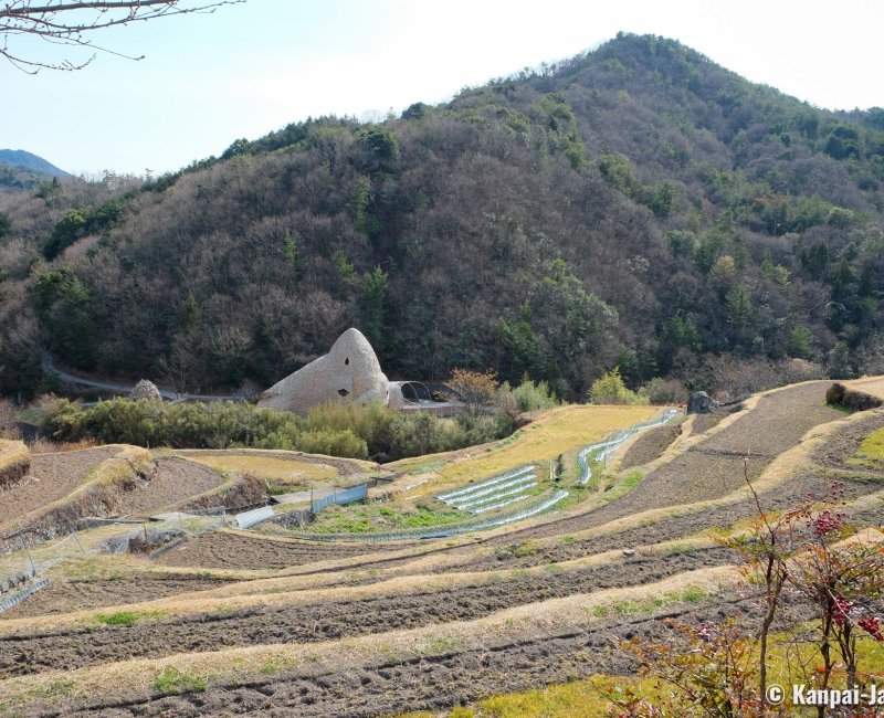 Shodoshima (Shikoku), Artwork Love in Shodoshima by Wang Wen-Chih (Setouchi Triennale 2019) and Nakayama terrace paddies Shodoshima (Shikoku), Artwork Love in Shodoshima by Wang Wen-Chih (Setouchi Triennale 2019) and Nakayama terrace paddies