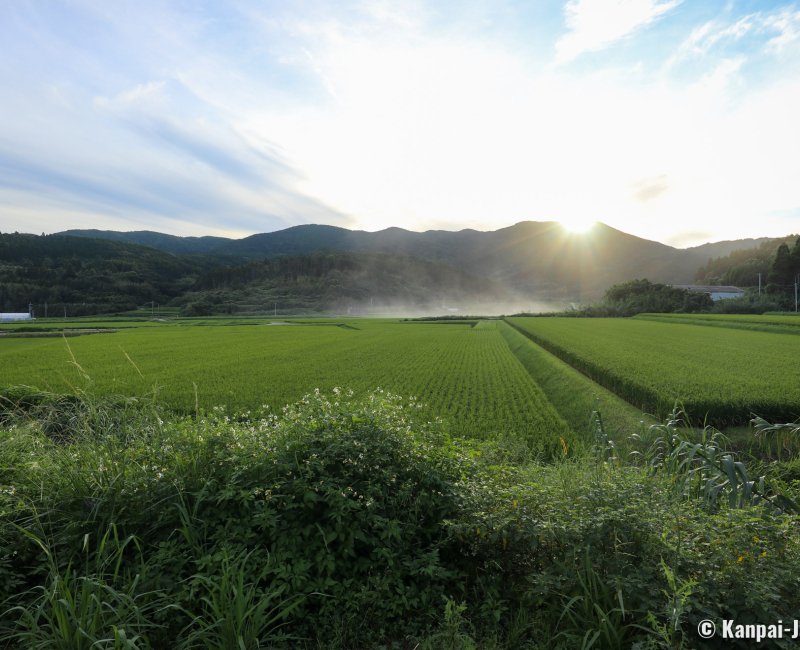 Nordisk Village on Goto Islands, View on the countryside and rice paddies from the village Nordisk Village on Goto Islands, View on the countryside and rice paddies from the village