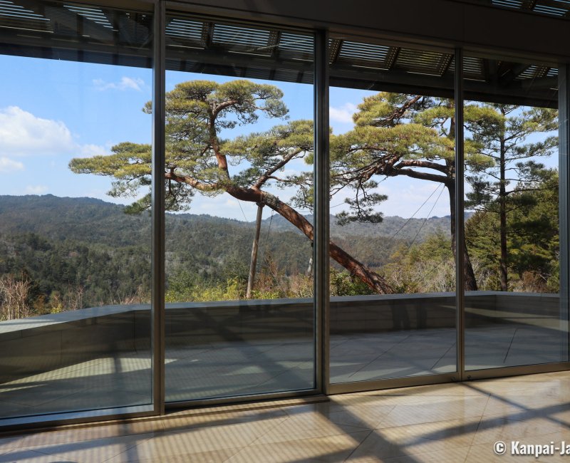Miho Museum, View on the landscape from the permanent collections' building Miho Museum, View on the landscape from the permanent collections' building