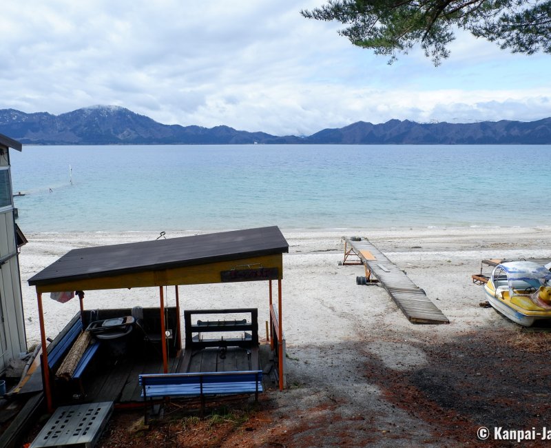 Lake Tazawa-ko (Akita), Shirahama Beach during the touristic off season