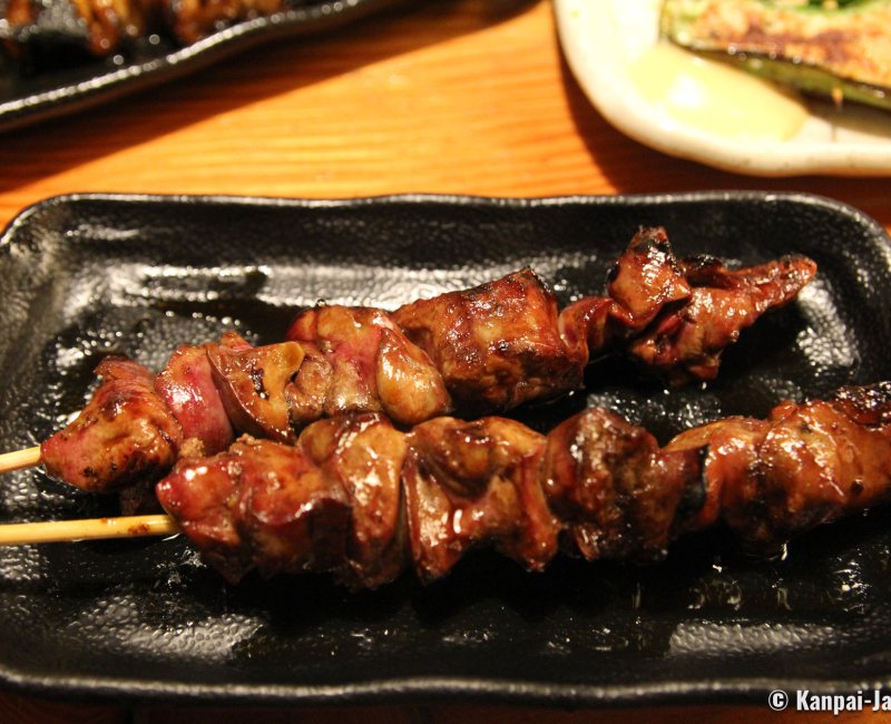 Torikizoku Shinjuku Kuyakusho-dori (Tokyo), Skewered chicken liver and tare sauce