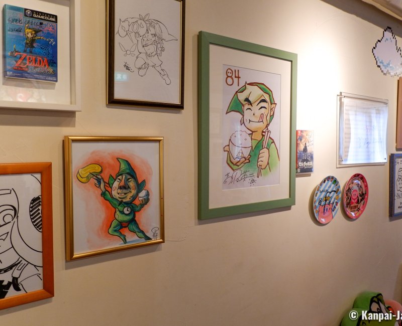 84 Hashi Cafe (Tokyo), Official drawings and signatures of Nintendo games creators
