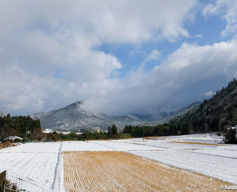 Miyama (Kayabuki no Sato), Rice fields at the entrance of the village located north to Kyoto Miyama (Kayabuki no Sato), Rice fields at the entrance of the village located north to Kyoto