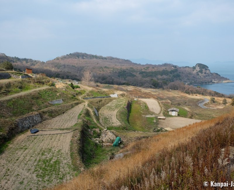 Teshima (Shikoku), View on the rice paddies in winter from the Teshima Art Museum Teshima (Shikoku), View on the rice paddies in winter from the Teshima Art Museum