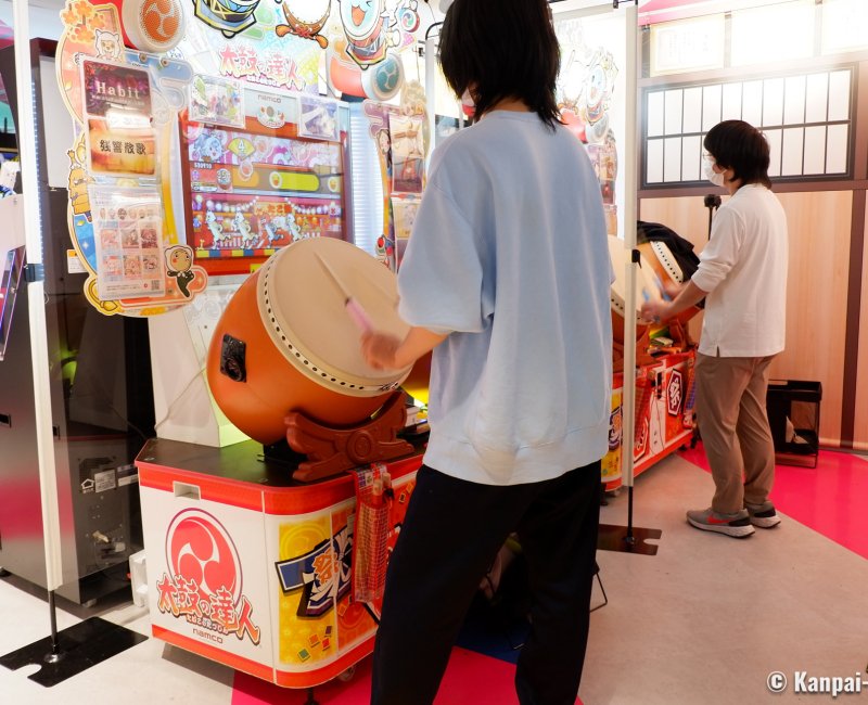 Namco Akihabara (Tokyo), 3F floor for musical games (Taiko no Tatsujin drums) 