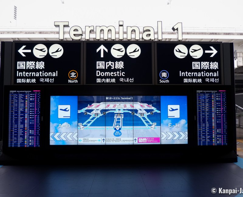 Kansai International Airport (KIX, Osaka), Terminal 1, Directional signs