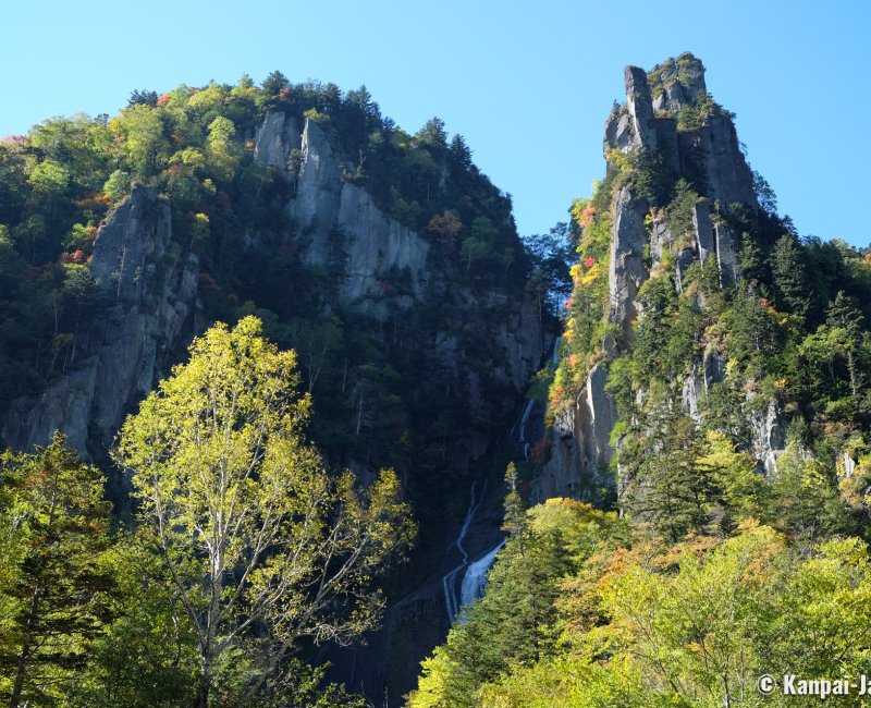 Daisetsuzan (Hokkaido), Ginga no Taki and Ryusei no Taki in autumn 2