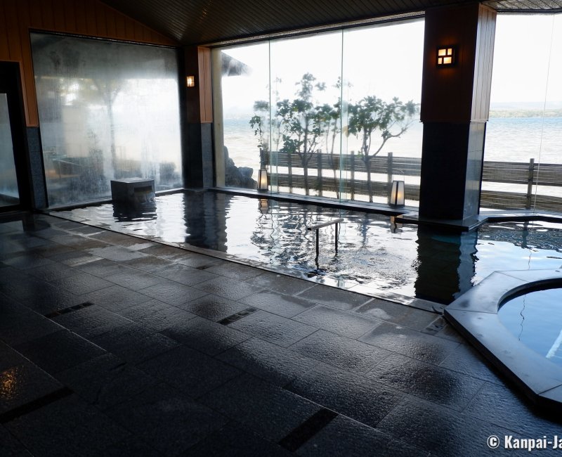 Wakura Onsen, Bathing area at the ryokan inn Tadaya Wakura Onsen, Bathing area at the ryokan inn Tadaya