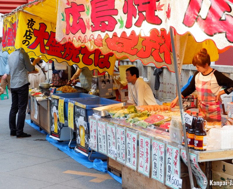 Okonomiyaki stall at Tokyo's Kanda Matsuri Festival Okonomiyaki stall at Tokyo's Kanda Matsuri Festival