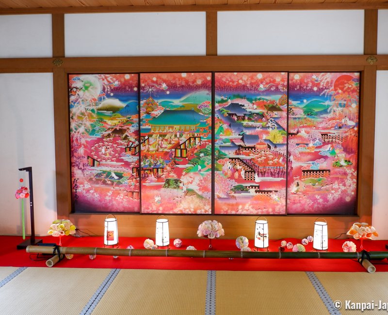 Zuishin-in (Kyoto), Artwork Gokusaishiki Umeiro Komachi ezu on pannels by Daruma Shoten Zuishin-in (Kyoto), Artwork Gokusaishiki Umeiro Komachi ezu on pannels by Daruma Shoten