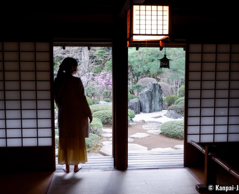 Kita-in (Kawagoe), View on the Japanese garden from the Shoin room