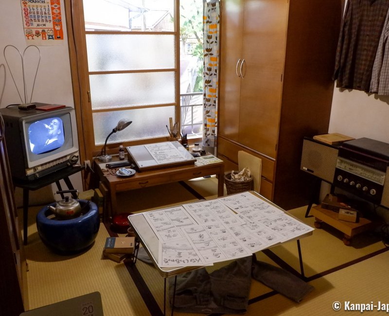 Tokiwaso Manga Museum (Tokyo), Reproduction of Room 20, used by Suzuki Shinichi, Naoya Moriyasu and Tokuo Yokota