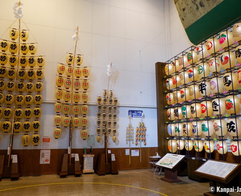 Neburi Nagashi Kan (Akita), Lanterns and pole-lanterns of the Kanto Matsuri festival Neburi Nagashi Kan (Akita), Lanterns and pole-lanterns of the Kanto Matsuri festival