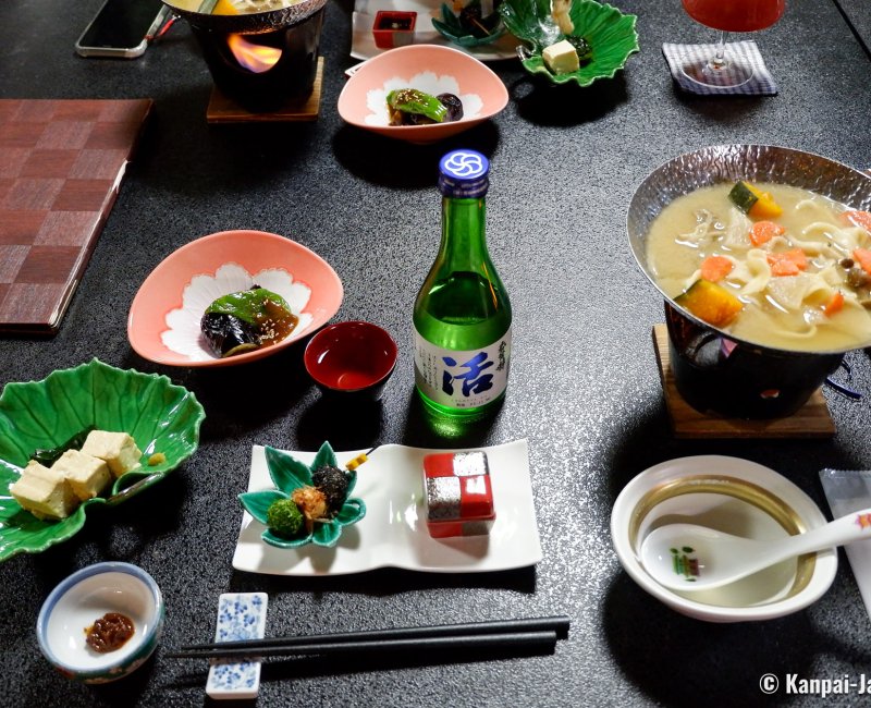 Kakurinbo (Minobu, Mount Fuji), Traditional vegetarian dinner Kakurinbo (Minobu, Mount Fuji), Traditional vegetarian dinner