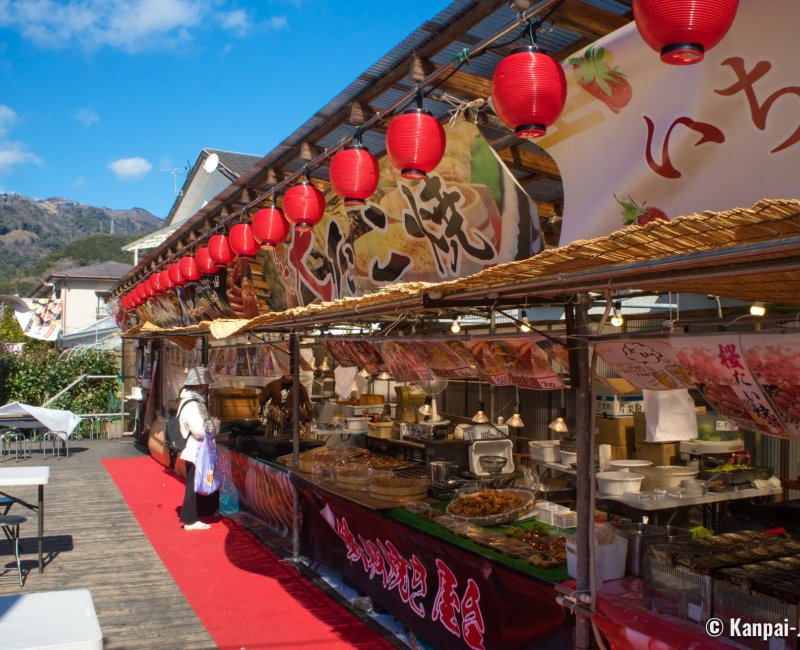Kawazu-zakura Matsuri (Izu), Yatai food stall during the cherry blossom festival Kawazu-zakura Matsuri (Izu), Yatai food stall during the cherry blossom festival