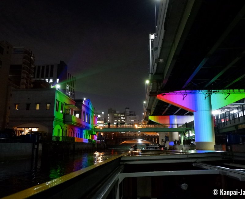 Osaka River Fantasy, Waterside Projection Mapping on Higashi-Yokobori canal 2 Osaka River Fantasy, Waterside Projection Mapping on Higashi-Yokobori canal 2