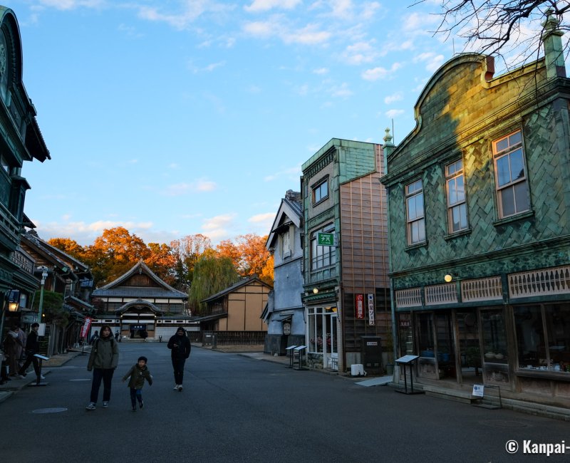 Edo-Tokyo Open-Air Architectural Museum, Shitamachi-naka street in a late afternoon in autumn
