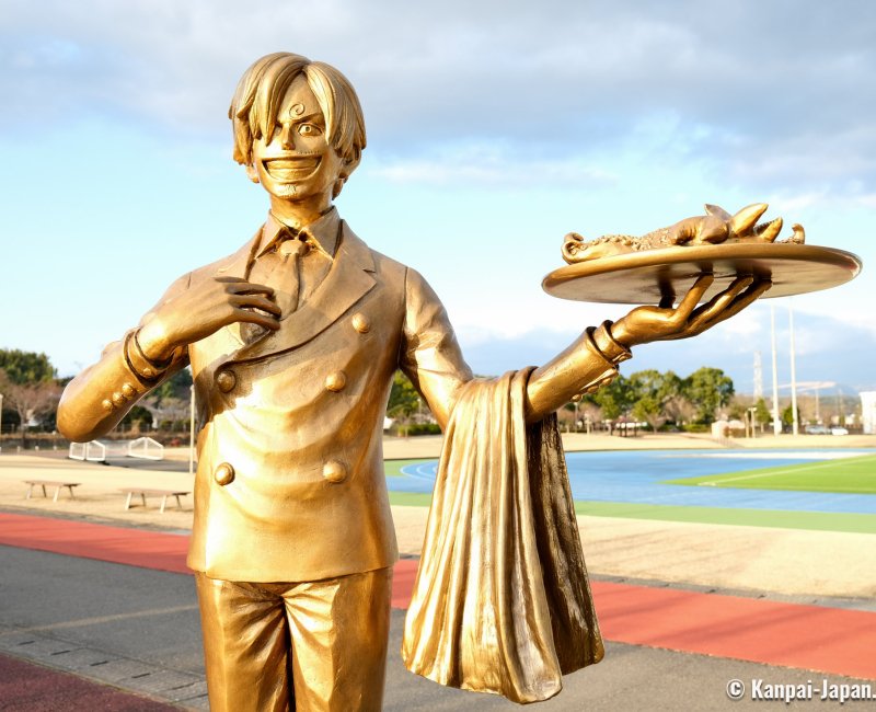 One Piece Kumamoto Revival Project (Kyushu), Statue of Sanji in Mashiki 2
