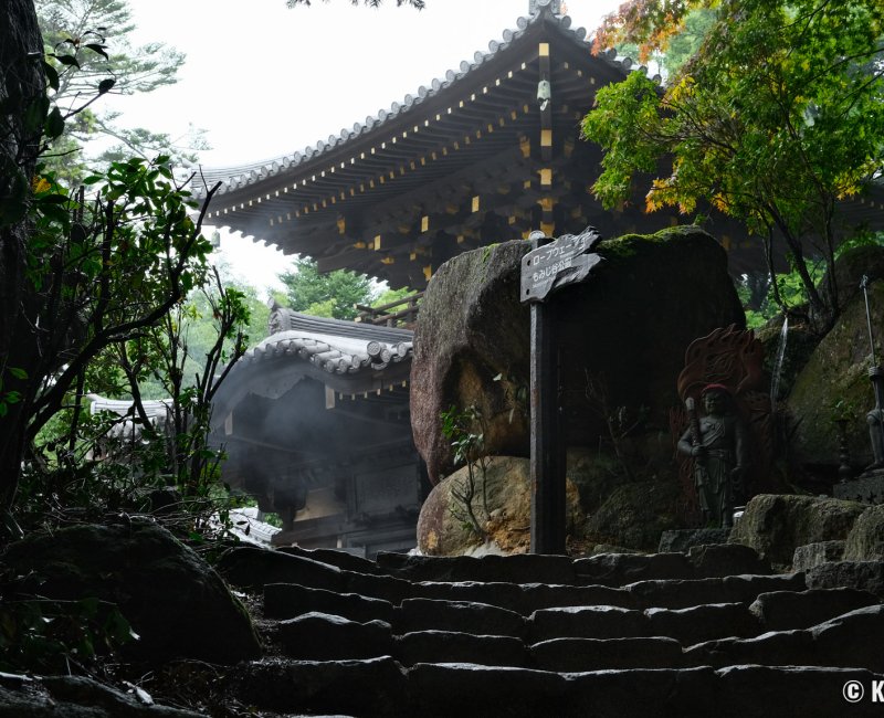 Mount Misen (Miyajima), Place of worship and Buddhist statues
