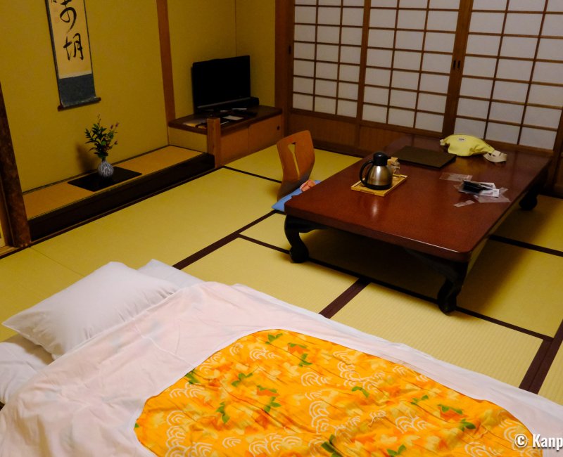 Iwaso (Miyajima), Futon arranged for the night in a Standard room