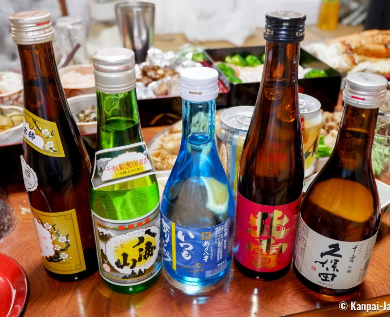 Osechi Ryori, Selection of Nihonshu (Japanese sake)