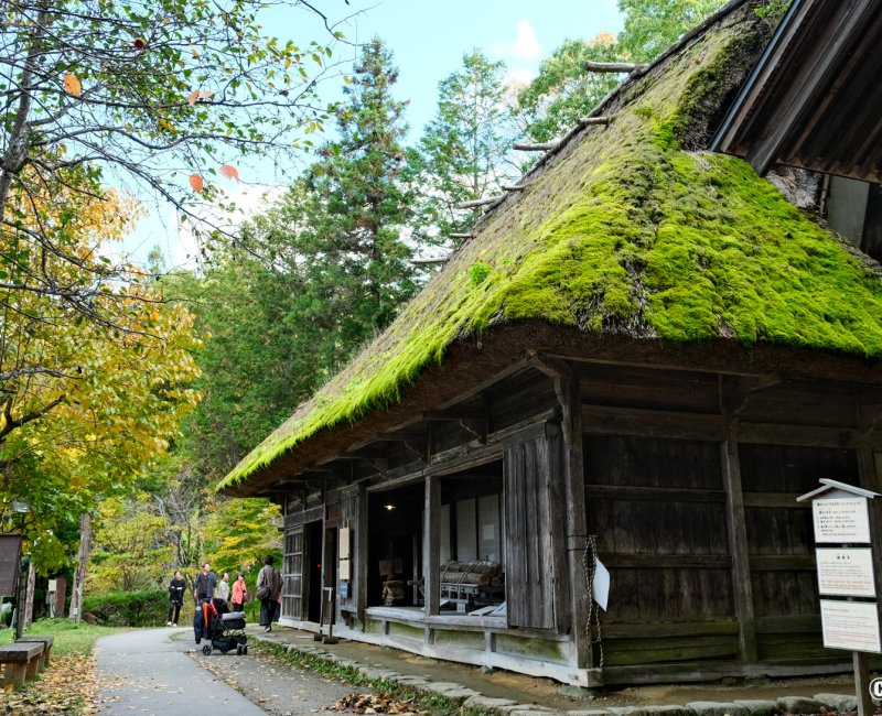 Hida no Sato (Takayama), View on a traditional thatched-roof house