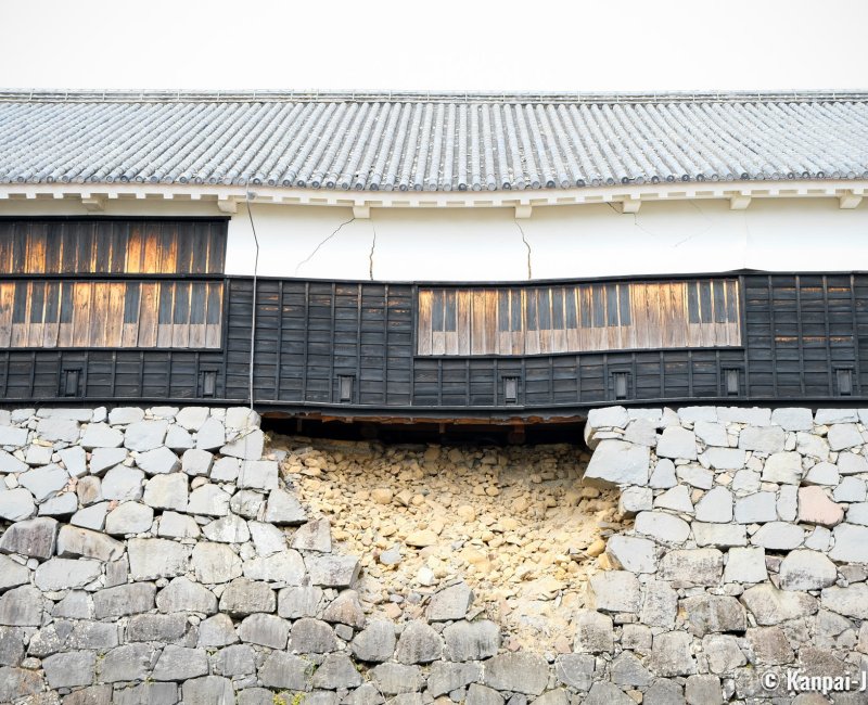 Kumamoto Castle, Damages on Sukiyamaru hall due to 2016 earthquakes