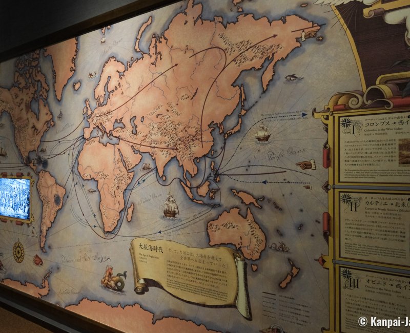 Tobacco & Salt Museum (Tokyo), Map of salt and tobacco trade routes