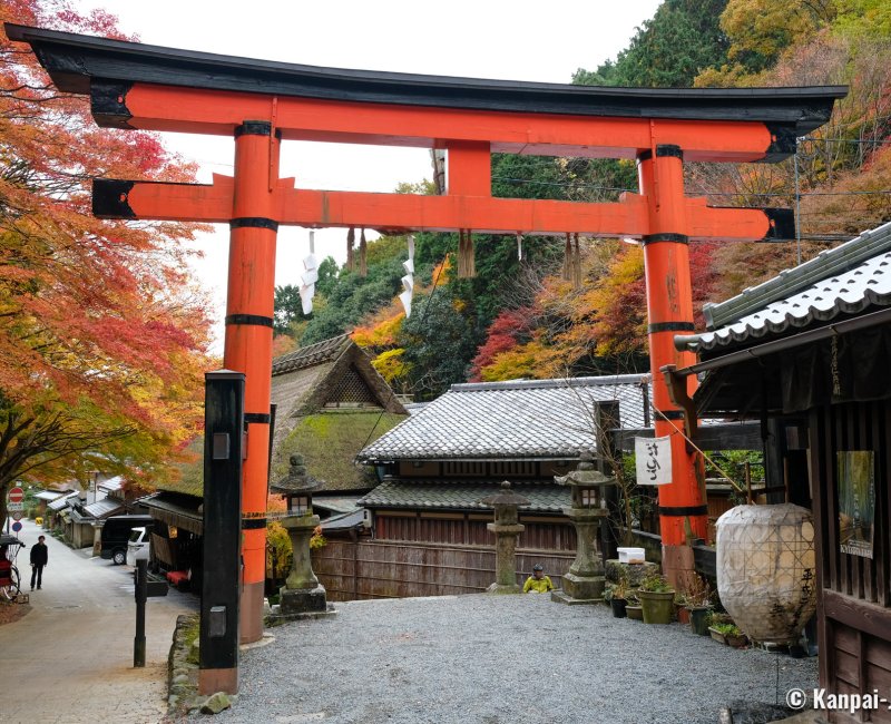 Arashiyama (Kyoto), Ichi no Torii gate at Atago-jinja shrine on the Saga Toriimoto preserved road Arashiyama (Kyoto), Ichi no Torii gate at Atago-jinja shrine on the Saga Toriimoto preserved road