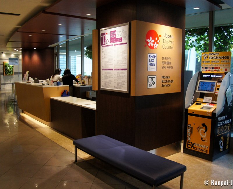 Tax-free shopping in Japan, A Japan. Tax Free Counter in a shopping mall in Tokyo