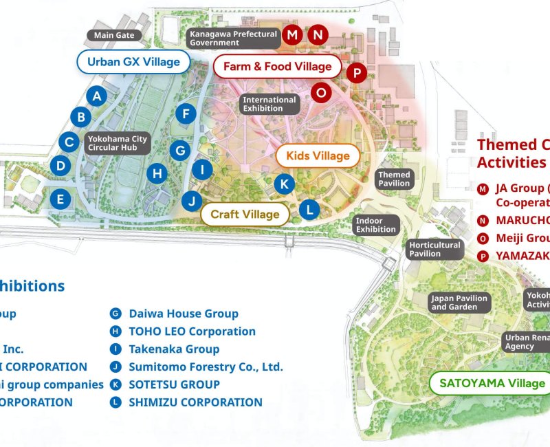 GREEN×EXPO 2027, Official map of the site (©Japan Association for the International Horticultural Expo 2027, Yokohama) GREEN×EXPO 2027, Official map of the site (©Japan Association for the International Horticultural Expo 2027, Yokohama)