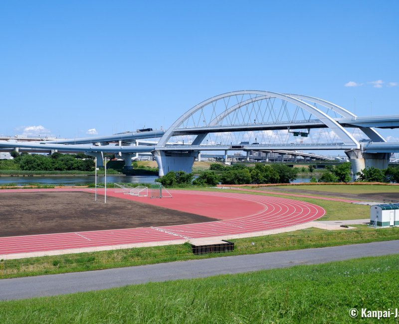 Arakawa Dote river bank (Tokyo), Athletics track Arakawa Dote river bank (Tokyo), Athletics track