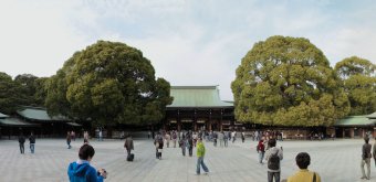 Meiji-jingu, Panorama of the inner courtyard before the renovation