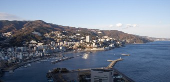 Atami Castle, View on Atami City and its port 