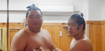 Tokyo, Ryogoku, Sumo training in Arashio Beya 4