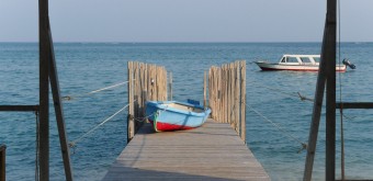 Okinawa, Wooden Pier at Mibaru Beach