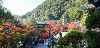 View from Bishamon-do on Mount Shigi (Nara)