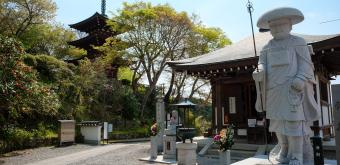 Oka-dera (Asuka), Shingon temple's grounds in spring