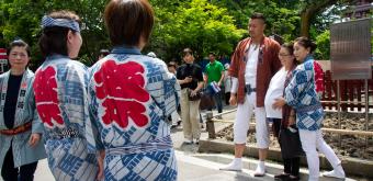 Sanja Matsuri (Tokyo), Photo session for a family participating in the festival