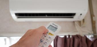 A Daikin AC unit and remote control