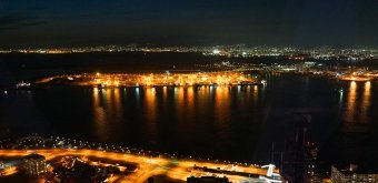 2014 Night view on Yumeshima Island from Sakishima Building Observatory