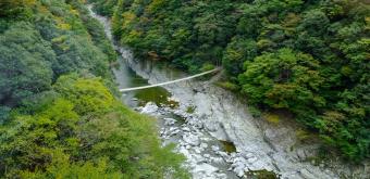 Iya Onsen (Shikoku), Suspension bridge above Iya River
