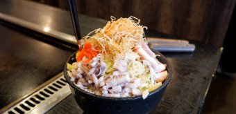 Tsukishima (Tokyo), Monjayaki ingredients before cooking in a restaurant