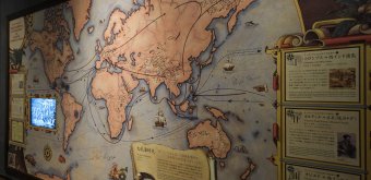 Tobacco & Salt Museum (Tokyo), Map of salt and tobacco trade routes