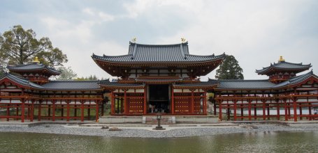 Byodo-in temple in Uji, Front view of the Phoenix Hall