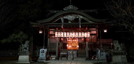 Kinosaki Onsen (Hyogo), Night view of Shisho-jinja shrine