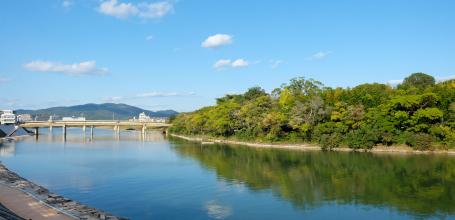 Okayama, Ishiyama Park along the Asahi-gawa River