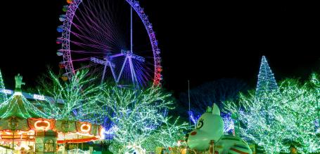Winter night illuminations in Yomiuriland