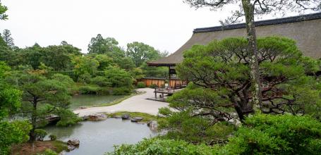 Ninna-ji (Kyoto), View on Hokutei garden and Goten residence