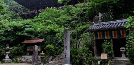 Shoshazan Engyo-ji, Access to Mani-den hall, and Sanjyu-san-sho-do pavilion (on the right)